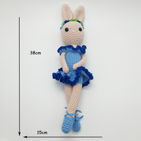 Peluche lapin au crochet faite à la main poupée ballerine mignonne cadeau de douche farce de Pâques pour bébé