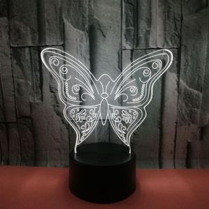 Luci di notte per I Bambini del Giocattolo Della Farfalla 3D Da Comodino A Led di Notte Della Lampada 7 Colori Che Cambiano Di Natale Regali Di Compleanno - Product Image 4
