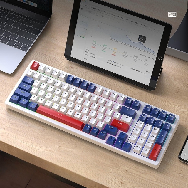 Custom Logo Mini Wired RGB Mechanical Keyboard for Gaming Hotswappable and Color Customizable New Computer Accessories