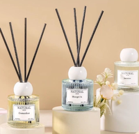 Diffuseur de roseau de parfum Gardenia en verre haut de gamme avec huile essentielle sans phtalate Aromathérapie écologique Décoration de la maison
