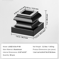 HY Contemporain - Fixation par vis pour rampe d'escalier - Tige de liaison en alliage d'aluminium et axe métallique