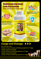 Solution Orale Multivitaminée Liquide Premium en Gros, Vitamines Efficaces, Additif Alimentaire, Stimulateur de Croissance pour Volailles et Bétail d'Élevage