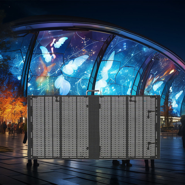 500*1000mm P3.9-7.8 Transparent LED Display Glass Transparent LED Display High Brightness Transparent LED Video Wall Display