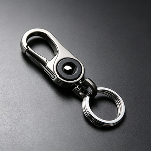 Fashion Hardware Rotatable Zinc Alloy <b>Key</b> Holder Custom Engraved Logo Carabiner <b>Key</b> <b>Ring</b> <b>Key</b> Clip for Car <b>Keys</b>, Outdoor Use - Product Image 1