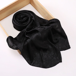 Nuovo Design: <span class=keywords><strong>Sciarpa</strong></span> Lunga in Seta Sintetica Jacquard per Donne Musulmane Malese, Copricapo Femminile - Product Image 5