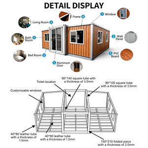 Residenza Moderna Prefabbricata di Lusso con 3 Camere da Letto, <span class=keywords><strong>Casa</strong></span> Modulare Flessibile con Vantaggio Fiscale, <span class=keywords><strong>Casa</strong></span> Container Espandibile per l'Industria Mineraria - Product Image 6