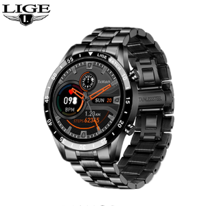 <span class=keywords><strong>Reloj</strong></span> <span class=keywords><strong>Inteligente</strong></span> <span class=keywords><strong>LIGE</strong></span> con Pantalla Táctil Completa, Correa de Acero, Conexión BT, Llamadas, Resistente al Agua, Deportivo, para Hombre + Caja - Product Image 1