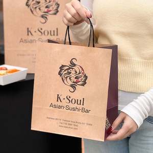 Bolsa de Papel Kraft para Sushi con Logotipo Personalizado, Ecológica y Desechable para Comida para Llevar - Product Image 6