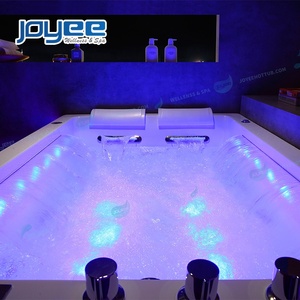 Frap — <span class=keywords><strong>baignoire</strong></span> double taille carrée autoportante avec jupe LED, bain à usage intérieur pour <span class=keywords><strong>2</strong></span> <span class=keywords><strong>personnes</strong></span>, <span class=keywords><strong>baignoire</strong></span> de spa - Product Image 4