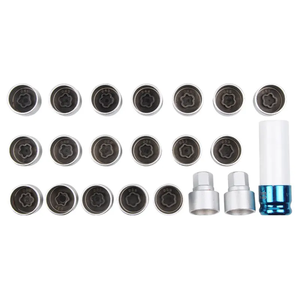 Jeu de clés <span class=keywords><strong>antivol</strong></span> pour écrous de roue <span class=keywords><strong>BMW</strong></span> 041-060, 21 pièces, avec douille de 17 mm <span class=keywords><strong>1</strong></span>/2 pouce - Product Image 2