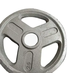 solid Small mass three hole fixed cast iron counter weight plate for bumper weight plates