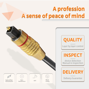 Với bụi Mũ od6.0mm cao cấp quang âm thanh Cáp SPDIF <span class=keywords><strong>Toslink</strong></span> kỹ thuật số sợi cáp vàng-mạ kết nối cho rạp hát tại nhà TV - Product Image 4