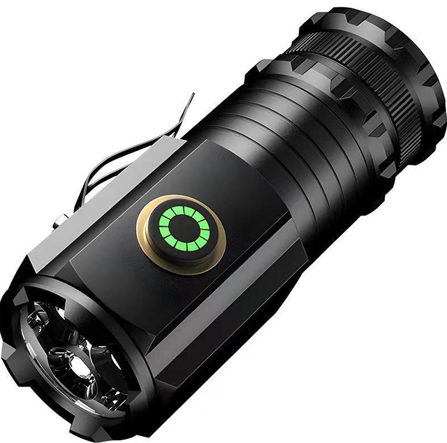 Waterproof IP65 Tactical Aluminum Alloy LED Flashlight 1000 Lumens 1000M+ Spot Beam Rechargeable Mini Adjustable Focus Type C