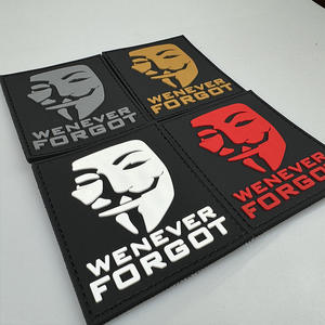 Маска мужской V Вендетта ПВХ силиконовая 3D повязка для морального духа патч забыл для патча настраиваемый размер - Product Image 2