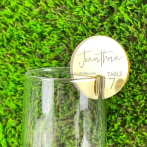 Vòng Tròn Acrylic Tên tag laser cắt Acrylic vòng đánh dấu tùy chỉnh Acrylic uống tag - Product Image 4