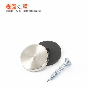 Vis de fixation décorative en acier inoxydable avec patin en caoutchouc pour fixation plastique, tête cylindrique fendue métrique - Product Image 1