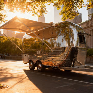 Charcuterie préfabriquée personnalisable Vente en gros industrielle Empanada Saucisse Chariot de boucherie Remorque avec parapluie Bâche - Product Image 4
