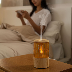 Mới Sáng Tạo Ngọn Lửa Khử trùng Máy Hộ Gia Đình Văn Phòng USB Độ Ẩm Siêu Âm Ánh Sáng Ban Đêm Hương Thơm Phun Mát Sương Khuếch Tán - Product Image 1