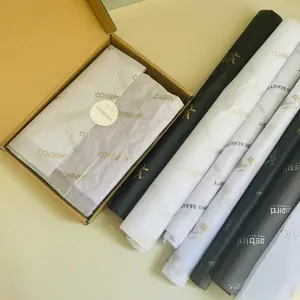 17g 49x74cm Umwelt freundliche Kleidung Geschenk verpackung Verpackung schwarz-weiß Seidenpapier Blatt Seiden wachs papier für Kleidungs verpackungen