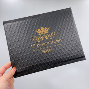 Черные поли-пузырчатые конверты с индивидуальным принтом, самозапечатывающиеся, Сыпучие, мягкие поставки, упаковочные материалы, конверты, сумки - Product Image 2