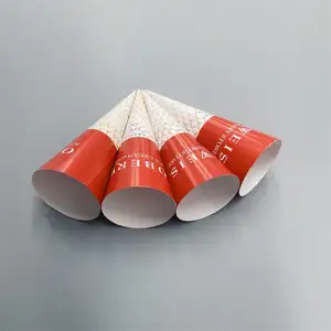 Envoltura de helado de grado alimenticio impresa personalizada de fábrica de China cono de papel de helado desechable con precio barato