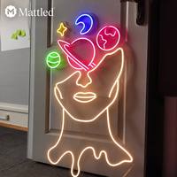 Letrero LED de Neón con Diseño de Línea Corporal Femenina, Luz Estética |   Lámpara de Neón para Salón de Belleza, Decoración de Pared para Habitación de Chicas |   Regalo Personalizado con Alimentación USB