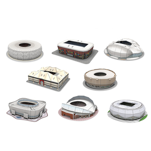 Regalo <span class=keywords><strong>de</strong></span> Recuerdo, 8 Modelos Surtidos, Rompecabezas 3D <span class=keywords><strong>de</strong></span> Papel EPS <span class=keywords><strong>de</strong></span> Estadio <span class=keywords><strong>de</strong></span> Fútbol - Product Image 2