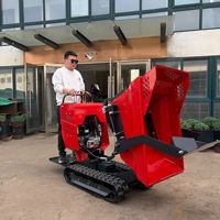 Produit phare : Mini-dumper 500 kg à chenilles en caoutchouc pour ferme, petit transporteur de jardin