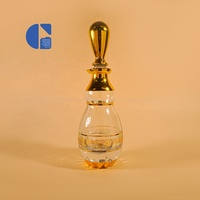 Flacon de parfum arabe du Moyen-Orient rechargeable 200 ml, bouteille d'huile de parfum personnalisée dorée, flacon à long col 200 ml