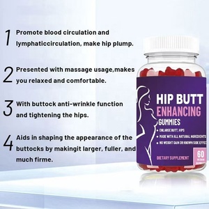 더블 블룸 힙업 강화 구미 60개입 비건, 천연 성분으로 제조, 엉덩이와 힙업 강화를 위해 제조됨 - Product Image 6