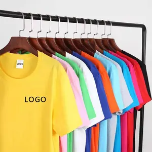 Camiseta de algodão 40 poliéster, para o verão, gola redonda, 60 algodão, 40, promoção de boa qualidade, tricô, gráfico, anel spun, camisetas