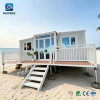 Conteneur habitable extensible de 20 ou 40 pieds, au design minimaliste, avec 3 chambres, pour appartements résidentiels et hôtels