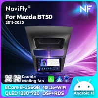 NaviFly NF layar QLED terbaru Android 8 core 8 + 256GB stereo mobil untuk Mazda BT50 2011-2020 mendukung 360 kamera DVR OBD
