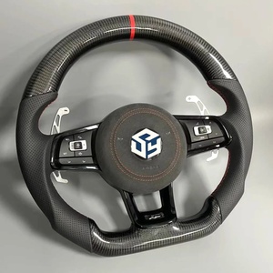 <span class=keywords><strong>Volante</strong></span> Deportivo R-Line de Cuero Semiperforado con Detalles en Carbono para Volkswagen VW <span class=keywords><strong>Golf</strong></span> 5 6 7 R MK6 MK7 MK8 Jetta Passat B8 Polo Tiguan GTI - Product Image 5