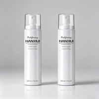 Flacon pulvérisateur cosmétique PET 100 ml blanc avec bouchon transparent pour tonique facial et spray fixateur de maquillage