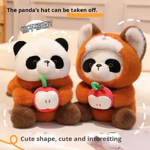 Lindo realista <span class=keywords><strong>Apple</strong></span> mapache Panda muñeca Animal <span class=keywords><strong>de</strong></span> peluche <span class=keywords><strong>de</strong></span> juguete transformación pequeño Panda <span class=keywords><strong>de</strong></span> peluche <span class=keywords><strong>de</strong></span> juguete para niños regalo - Product Image 5