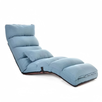 Chaise de canapé pouf d'intérieur réglable pour adulte améliorée sièges de sol rembourrés avec oreiller lombaire jeu méditation salon chambre