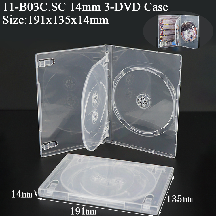 B03C : 14 mm 3 DVD Transparent