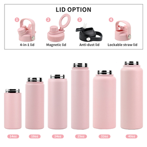 14oz <strong>Toddler</strong> <strong>Water</strong> <strong>Bottle</strong> One Hand Push Straw Lid BPA Free Leak Proof Kindergarten Stainless Steel Insulated Vacuum Flask - Product Image 4