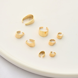 Anillos de Moda en Tono Dorado, Juego de Anillos Abiertos Geométricos, Accesorios de Joyería Unisex - Product Image 1