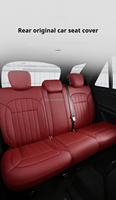 Venta Directa de Fábrica 2024 Juego Completo de Lujo de Fundas para Asientos de Coche de Cuero Nappa Ventiladas e Impermeables en Rojo Brillante