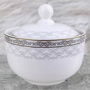 Wholesale High Quality Luxury Classic Simple Elegant Gold Rim Custom Design <b>Ceramic</b> Tableware Dinnerware <b>Set</b> Dinner <b>Set</b> - Product Image 2