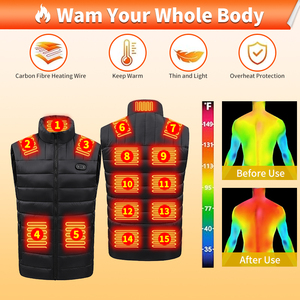 <span class=keywords><strong>Chaleco</strong></span> Térmico para Motocicleta, Recargable, para Hombre y Mujer, Chaqueta Térmica Eléctrica de Invierno - Product Image 2