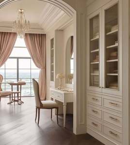 Vestiaire ouvert de luxe personnalisé, moderne et léger, meubles de chambre à coucher, armoires et placards pour la maison et l'hôtel, pour le salon - Product Image 4