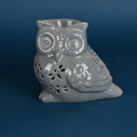 Support de lampe à thé en céramique en forme de hibou, diffuseur de lampe à thé en céramique, aromathérapie, brûleur d'huiles essentielles, décoration de la maison