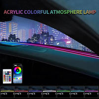 Lumière d'ambiance cachée du tableau de bord intérieur, 150 cm, acrylique, tableau de bord, éclairage intérieur RGB, éclairage ambiant LED automobile
