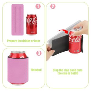 Funda Enfriadora Estándar de 12oz para Latas, Antideslizante, para Latas de Bebidas, Botellas y Vasos, con Banda Elástica Fuerte - Product Image 2