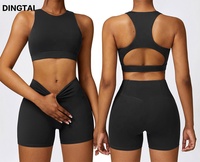 Dropshipping Femmes Gym Fitness Sets Workout Sportswear Fitness Booty Gym Biker Fitness Yoga Sets pour Femme