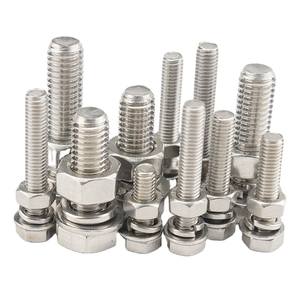 304 thép không gỉ Carbon thép Hex đầu bu lông và NUT Assortment Kit mở rộng din933 Hex bu lông Threaded rods m3m4m5m6m8m10m12 - Product Image 1