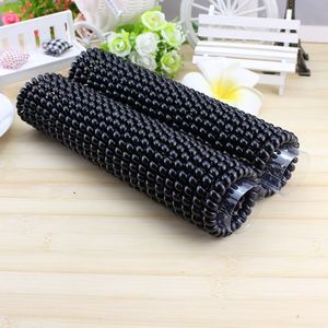 Grande boucle à cheveux en résine plastique noire, sans chaleur, pour le coiffage - Product Image 1